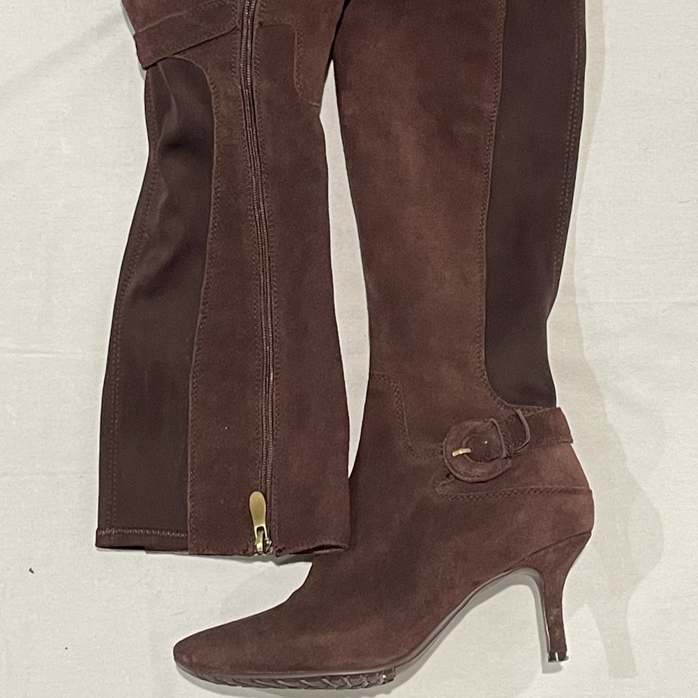 Solemani Brown Leather Calf Boots Size 7M